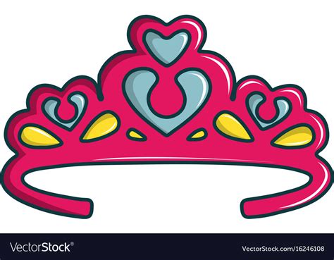 Princess crown icon cartoon style Royalty Free Vector Image