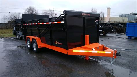 BWise Ultimate Dump in Black and Orange | Work truck, Car trailer, Gooseneck trailer