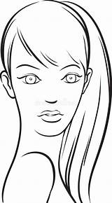 Whiteboard Drawing  Beautiful Young Woman Stock Vector Illustration sketch template