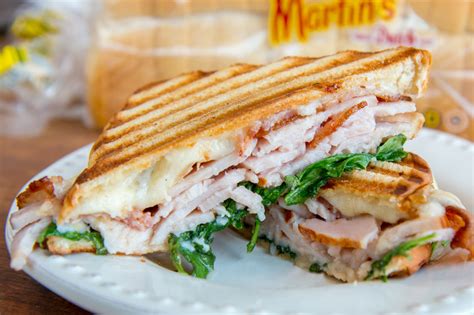 Turkey & Havarti Club Panini - Martin's Famous Potato Rolls and Bread