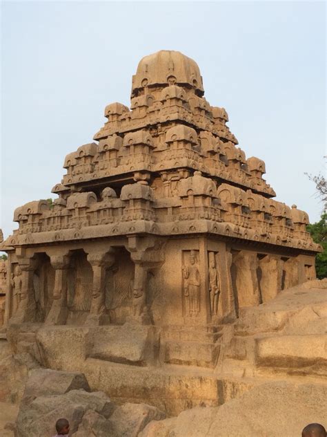 Arjuna Ratha (Dravidian, 7th century AD), one of the Five Rathas of Mamallapuram, located on the ...