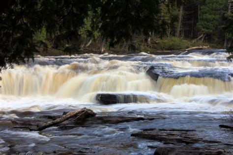 Rapids and waterfalls at Porcupine Mountains State Park, Michigan image - Free stock photo ...