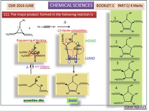 Aziridine ring opening and 1,3-Dipolar cycloaddition-CSIR Chemical Science Answer - YouTube