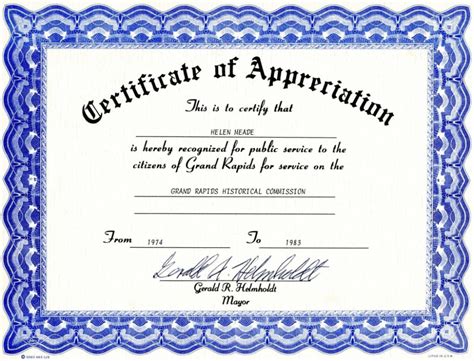 Free Templates For Certificates Of Appreciation Misc Free Throughout … | Certificate of ...