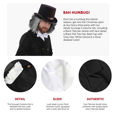 EBENEEZER SCROOGE CHRISTMAS CAROL ADULTS VICTORIAN MAN FANCY DRESS COSTUME | eBay