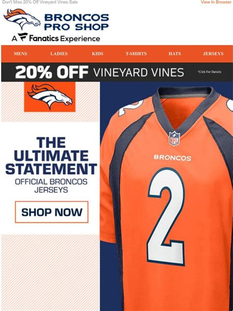 Denver Broncos Fan Shop: Broncos Jerseys to Build Your Pro Look! | Milled