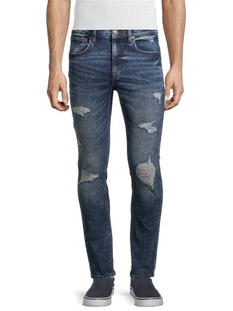 No Boundaries - No Boundaries Men's Rip and Repair Slim Jeans - Walmart ...