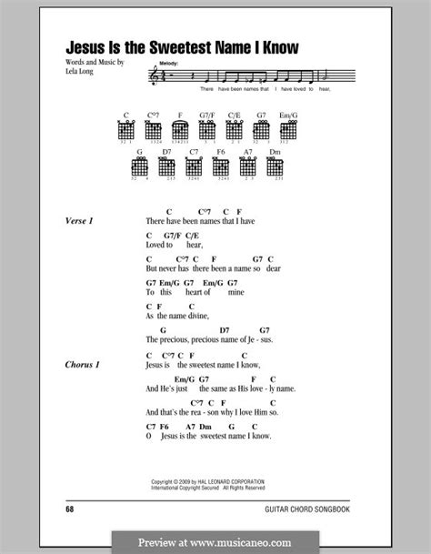 Jesus is the Sweetest Name I Know by L. Long - sheet music on MusicaNeo