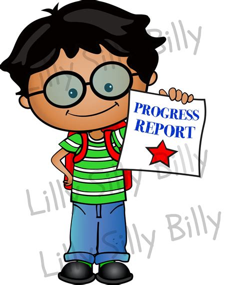 Progress Report Time. Clipart Black and White & COLOR Small - Etsy