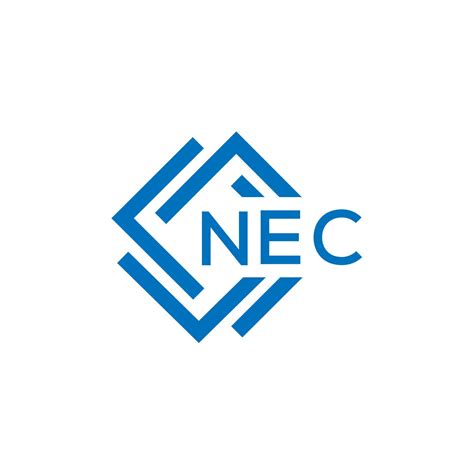 NEC letter logo design on white background. NEC creative circle letter logo concept. NEC letter ...