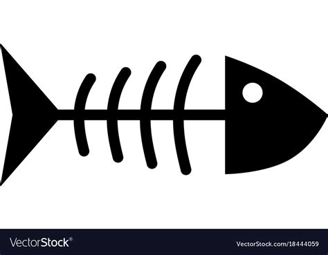 Fish skeleton Royalty Free Vector Image - VectorStock