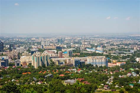 View over Almaty skyline stock image. Image of asia, city - 81322105