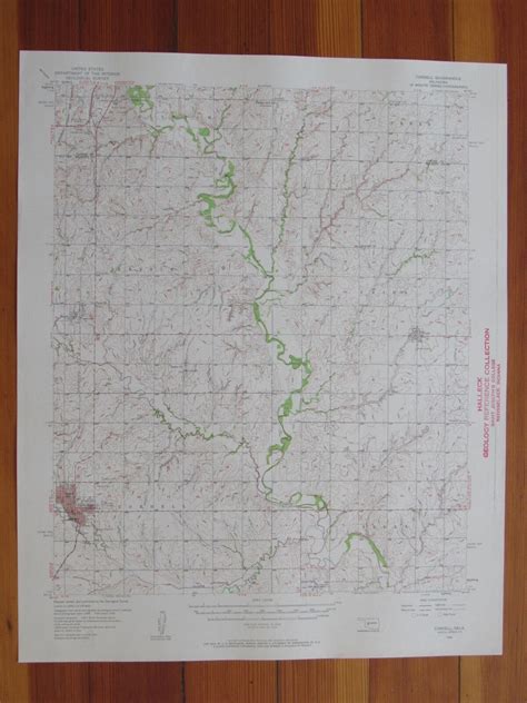 Cordell Oklahoma 1958 Original Vintage USGS Topo Map | eBay