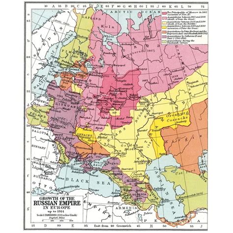 Map: Expansion Of Russia. /Nmap Showing The Territorial Expansion Of The Russian Empire In ...