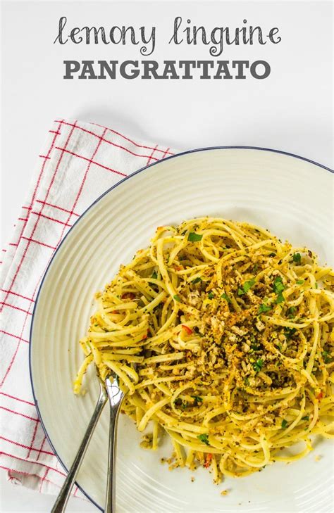 Recipe: Lemony Linguine Pangrattato - The Veg Space