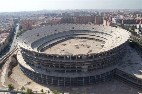 Valencia Stadium editorial photography. Image of glass - 32078372