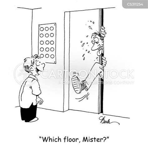 Elevator Doors Cartoons and Comics - funny pictures from CartoonStock