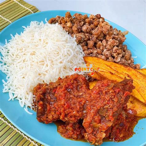 White Rice & Beans W/Stew - PointOne African Cuisine