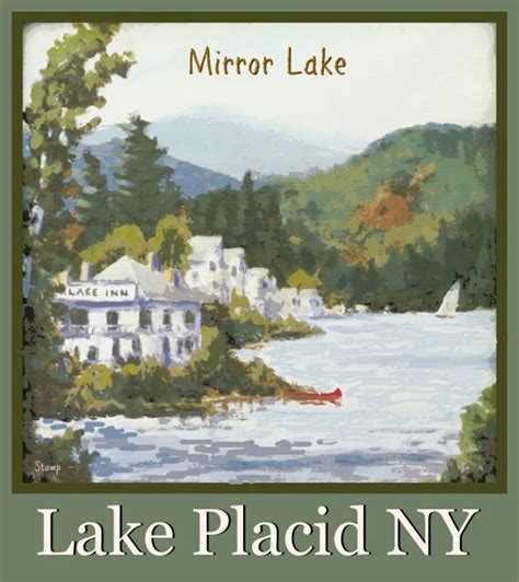 Items similar to Vintage Style Travel Poster Lake Placid Poster Wall ...