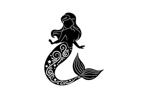 Mermaid Silhouette SVG Cut file by Creative Fabrica Crafts · Creative ...