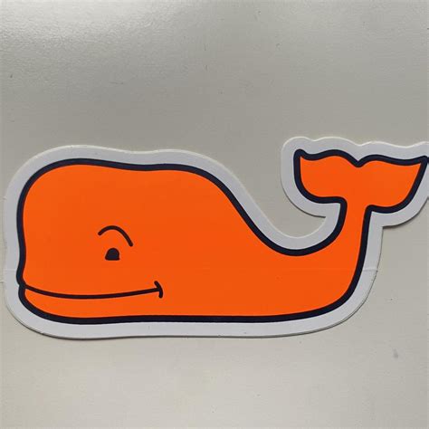 Vineyard vines whale sticker - neon orange color -... - Depop