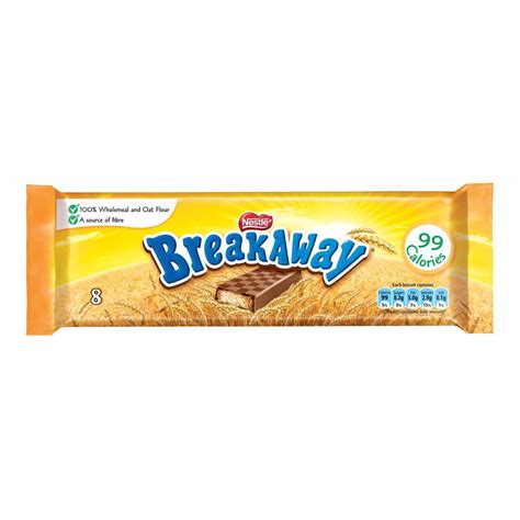 Nestle Breakaway Milk Chocolate Covered Biscuits Individually Wrapped ...