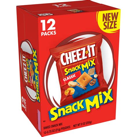 Cheez-It, Baked Snack Mix, Classic, 12 Ct, 9 Oz - Walmart.com - Walmart.com