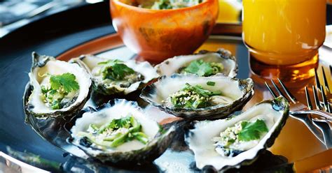 Oysters with lemon grass & sesame dressing