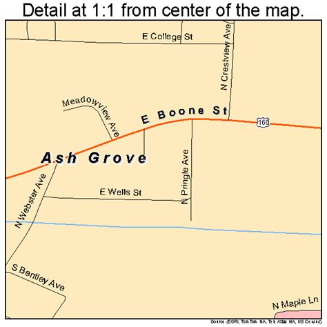 Ash Grove Missouri Street Map 2902188