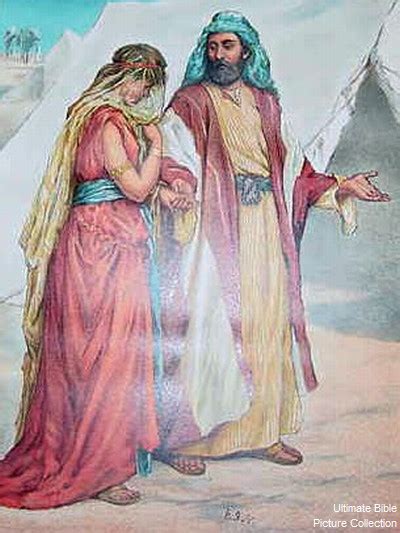 Genesis 24 Bible Pictures: Isaac and his wife Rebekah