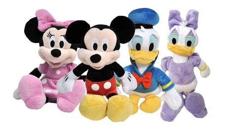 Disney 10" Plush Mickey Minnie Mouse Donald Daisy Duck 4 Pack - Walmart ...