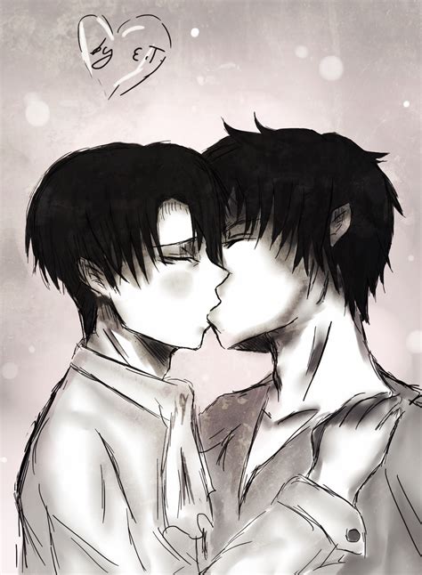 Eren x Levi Kiss [SNK-Fanart] by LacriChan on DeviantArt