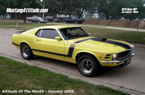 Competition Yellow 1970 Boss 302 Ford Mustang Fastback