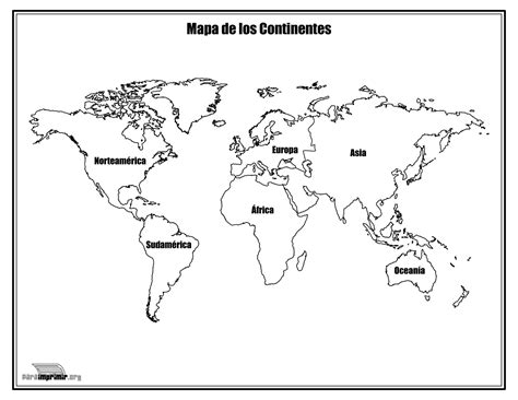 MAPA MUNDI PARA COLORIR Político e continentes