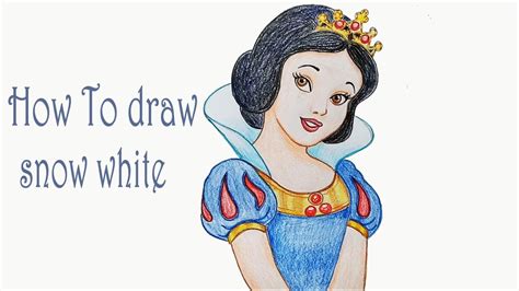 How to draw snow white step by step - YouTube