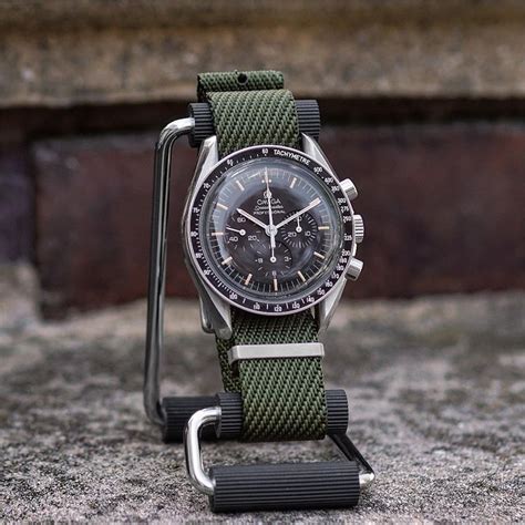 Green Woven Fabric Nato Style Watch Strap | B & R Bands