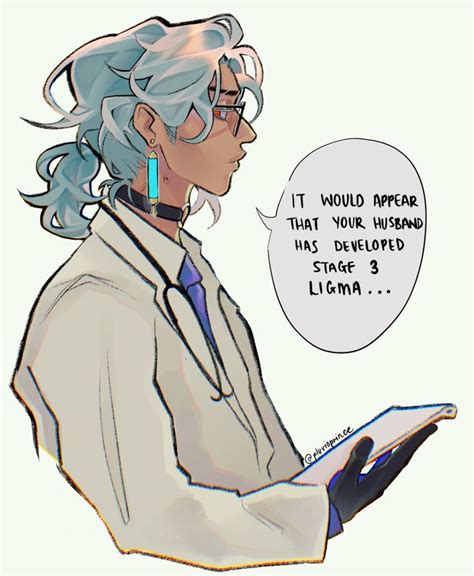 a drawing of a doctor holding a clipboard