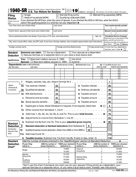 2023 Form 1040 Sr - Printable Forms Free Online