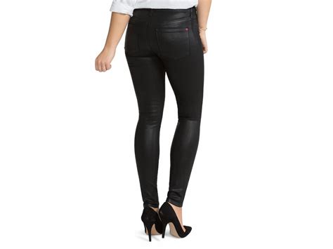 Spanx Spanx® Denim Coated Skinny Jeans In Black Laquer in Black - Lyst