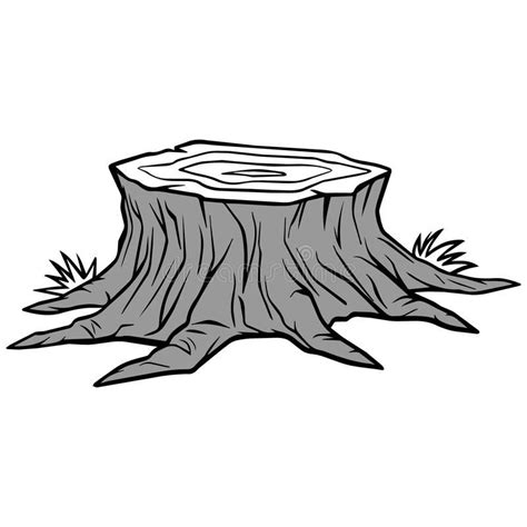 Tree Stump Removal Illustration. A vector illustration of a Tree Stump royalty free illustration ...