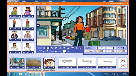 شرح برنامج Cartoon Story Maker ( المعلم الالكتروني ) - YouTube
