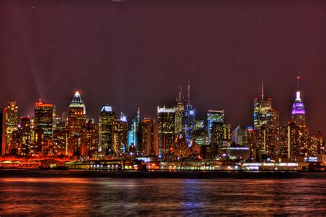 New York city. Night view from New Jersey, about 6 blocks from where I grew up. I tell you, this ...