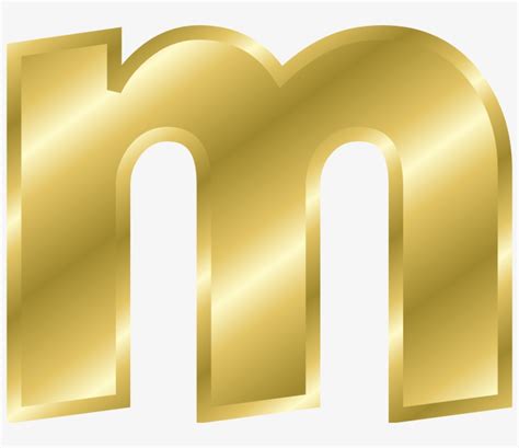 Letter Case M Alphabet Gold - Small Letter M Clipart - 432x340 PNG ...