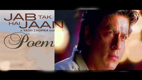 Jab Tak Hai Jaan - Poem | Faisal Khan - YouTube