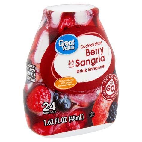 Great Value Cocktail Mixer Berry Sangria Drink Enhancer, 1.62 fl oz - Walmart.com - Walmart.com