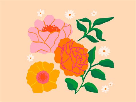 Floral Pattern Illustration by Camille Pilon on Dribbble