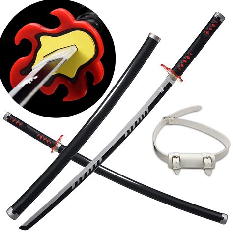 Buy Purple flame Bamboo Anime Katana Cosplay ， Demon Slayer Katana Sunwheel ,Original Animation ...