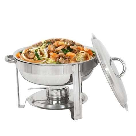 ZENY™ Round Chafing Dish 5 Quart Stainless Steel Deep Pans Chafer Dish – ZENY Products