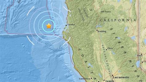 Earthquake Eureka California Map