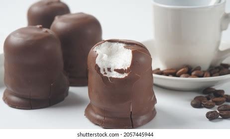 White Chocolate Krembo On Table Chocolatecoated Stock Photo 2057445944 | Shutterstock